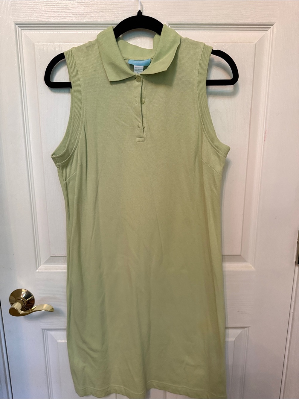 Jennifer Moore Sleeveless Polo Swim Coverup in Light Green